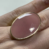 Anello Unico Oro Giallo e Quarzo Rosa