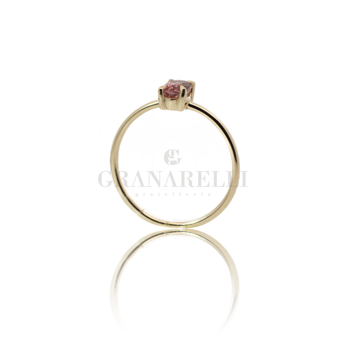 Anello tormalina rosa-Anelli-GioGio-Gioielleria Granarelli