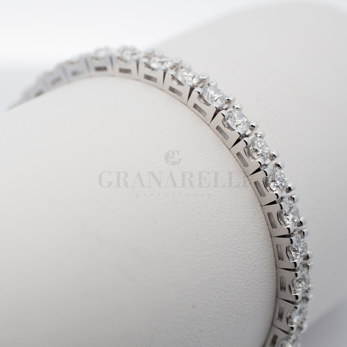 Bracciale Tennis Oro Bianco Diamanti 8.70kt-Bracciali-GRANARELLI-Gioielleria Granarelli