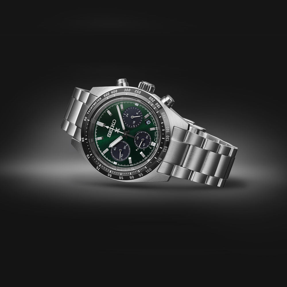 Prospex SpeedTimer Verde Acciaio-Orologi-SEIKO-Gioielleria Granarelli