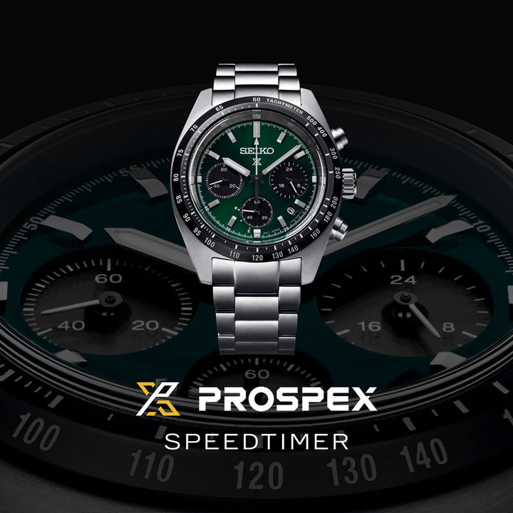Prospex SpeedTimer Verde Acciaio-Orologi-SEIKO-Gioielleria Granarelli
