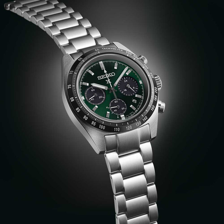 Prospex SpeedTimer Verde Acciaio-Orologi-SEIKO-Gioielleria Granarelli