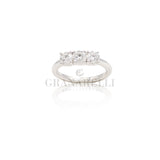 Anello Trilogy 2.12kt in Oro bianco