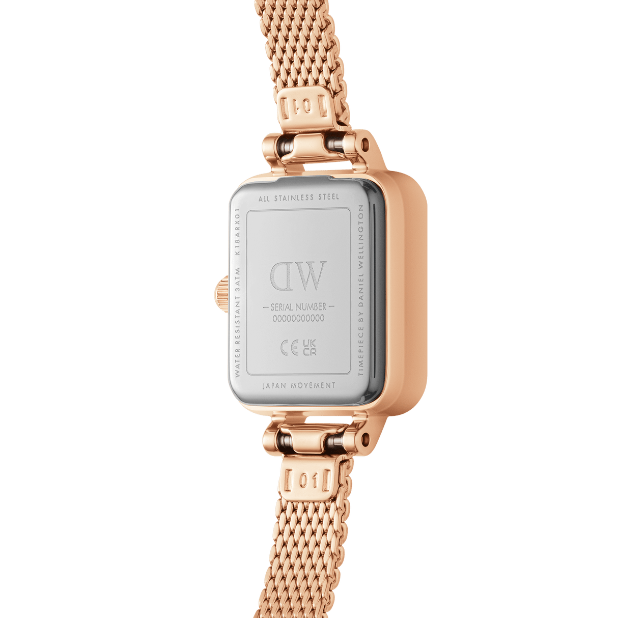 Quadro Mini Lumine Bezel Rose Gold-Orologi-DANIEL WELLINGTON-Gioielleria Granarelli