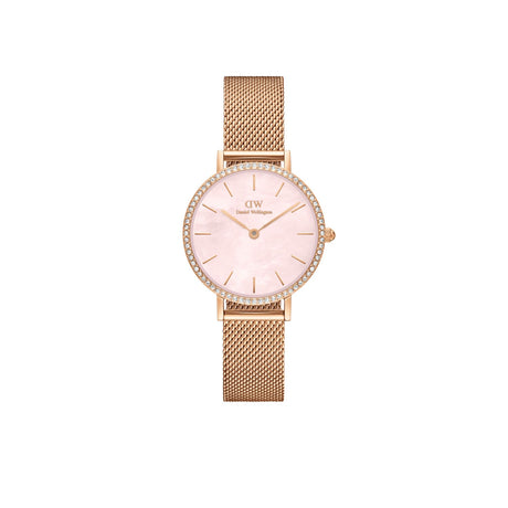 Petite Lumine Bezel Melrose Pink Madreperla 28mm-Orologi-DANIEL WELLINGTON-Gioielleria Granarelli