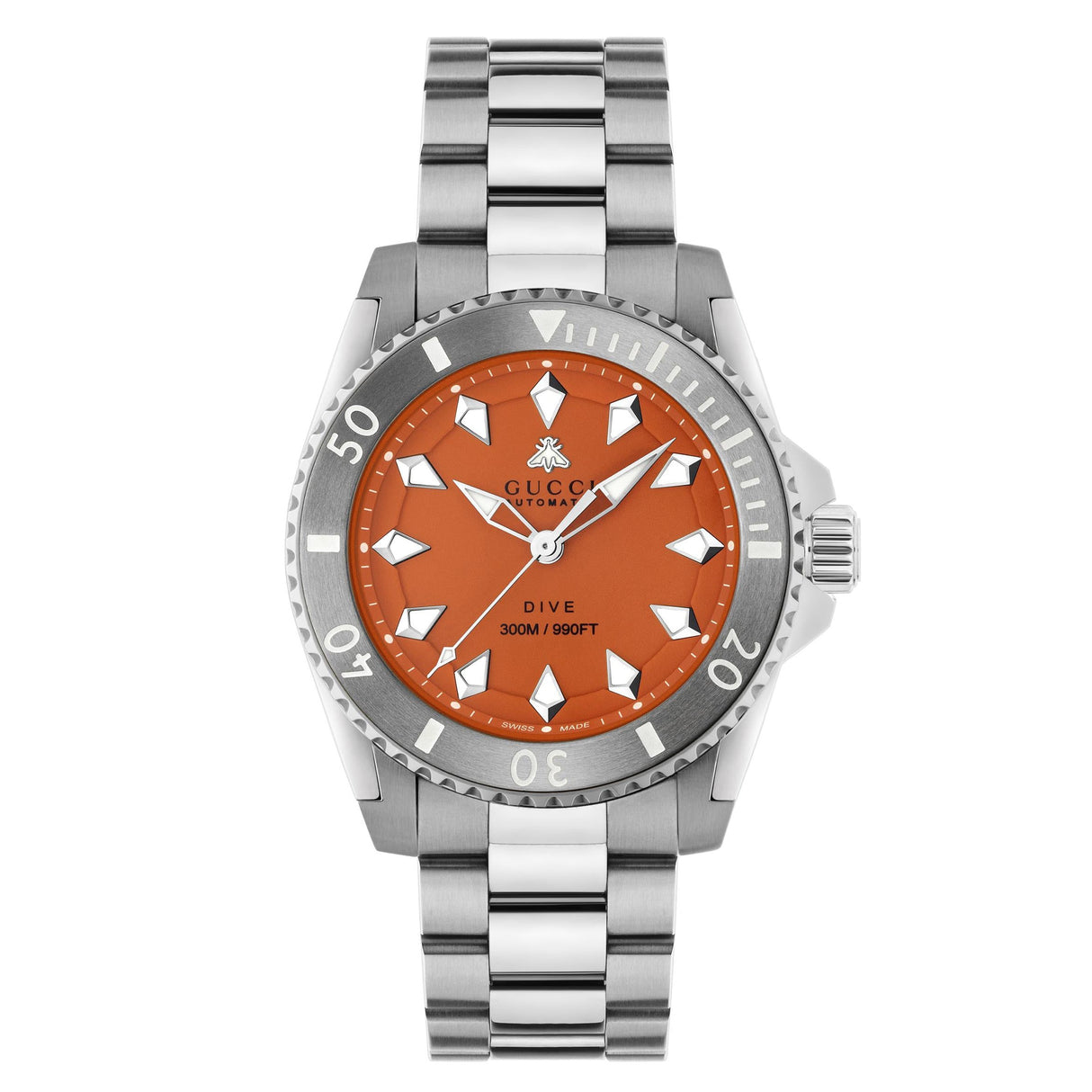 Dive 40mm Arancio Acciaio-Orologi-GUCCI-Gioielleria Granarelli