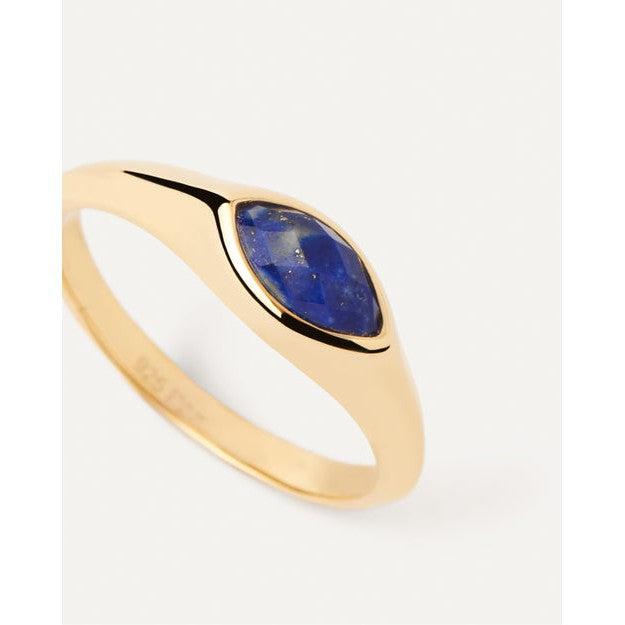 Anello Vanilla23 Nomad Lapislazzuli Stamp-Anelli-PDPAOLA-Gioielleria Granarelli