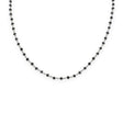 Collana Rosario Oro Bianco Brunito Nero Diamanti Neri taglio briolè CM 45-Girocolli-GRANARELLI-Gioielleria Granarelli