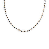 Collana Rosario Oro Rosa Diamanti Neri taglio briolè CM40-Girocolli-GRANARELLI-Gioielleria Granarelli