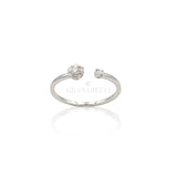 Anello Fiore Diamanti in Oro Bianco-Anelli-CRIVELLI- [SKU] -Gioielleria Granarelli