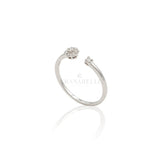 Anello Fiore Diamanti in Oro Bianco-Anelli-CRIVELLI- [SKU] -Gioielleria Granarelli