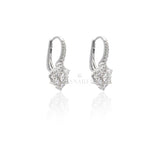 Boccola con Fiore di Diamanti in Oro Bianco 1.13kt-Orecchini-CRIVELLI-Gioielleria Granarelli
