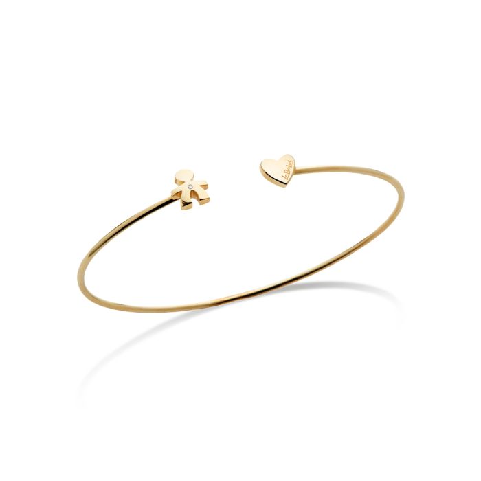 Bracciale Les Petits Bimbo con Diamante Oro Giallo-Bracciali-LE BEBE'-Gioielleria Granarelli