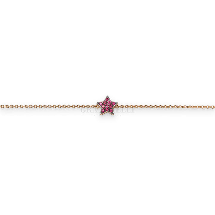 Bracciale Stella pavé Rubini in Oro Rosa-Bracciali-CRIVELLI-Gioielleria Granarelli