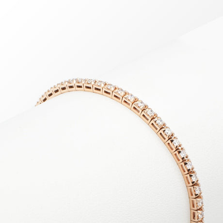 Bracciale Tennis Oro Rosa Diamanti-Bracciali-GRANARELLI- [SKU] -Gioielleria Granarelli