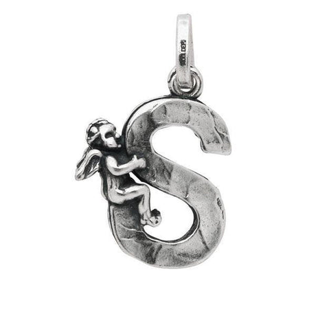 Charm Lettera S con Angelo-Ciondoli-RASPINI- [SKU] -Gioielleria Granarelli