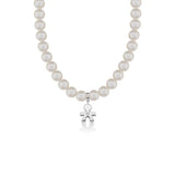 Collana Le Perle Bimbo con Diamante Oro Bianco-Girocolli-LE BEBE'-Gioielleria Granarelli