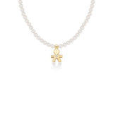 Collana Le Perle Bimbo con Diamante Oro Giallo-Girocolli-LE BEBE'-Gioielleria Granarelli