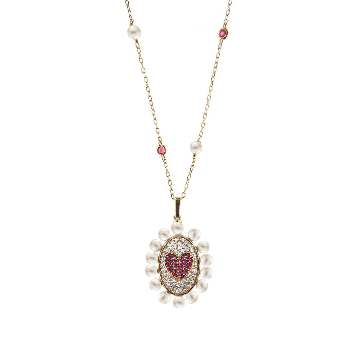 Collana lunga Ciondolo Ovale Galactica-Girocolli-RUE DES MILLE-Gioielleria Granarelli