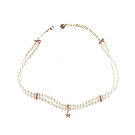 Girocollo Choker Elastico Perle Galactica-Girocolli-RUE DES MILLE-Gioielleria Granarelli