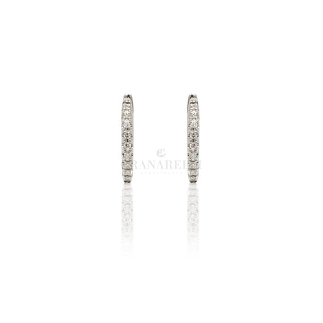Orecchini Cerchio Diamanti in Oro Bianco-Orecchini-CRIVELLI-Gioielleria Granarelli