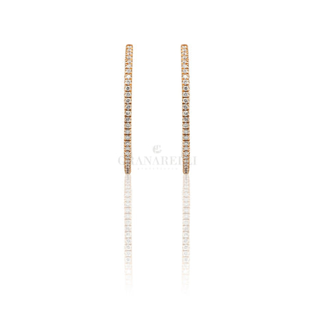 Orecchini Cerchio Diamanti in Oro Rosa-Orecchini-CRIVELLI-Gioielleria Granarelli