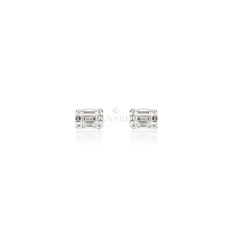 Orecchini Diamanti Baguette Oro Bianco-Orecchini-CRIVELLI-Gioielleria Granarelli