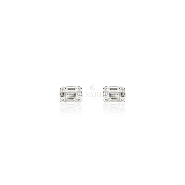 Orecchini Diamanti Baguette Oro Bianco-Orecchini-CRIVELLI-Gioielleria Granarelli
