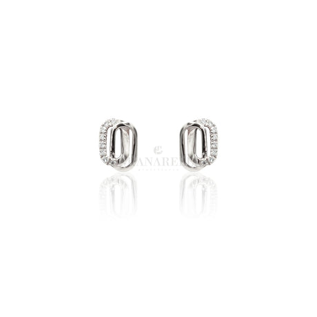 Orecchini Intreccio Diamanti in Oro Bianco-Orecchini-CRIVELLI-Gioielleria Granarelli