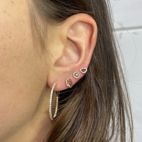 Orecchini Intreccio Diamanti in Oro Rosa-Orecchini-CRIVELLI-Gioielleria Granarelli