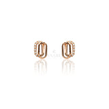 Orecchini Intreccio Diamanti in Oro Rosa-Orecchini-CRIVELLI-Gioielleria Granarelli