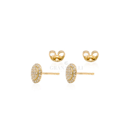 Orecchini Pavè Diamanti in Oro Giallo-Orecchini-CRIVELLI-Gioielleria Granarelli
