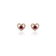 Orecchino Cuore Rubino in Oro Rosa-Orecchini-CRIVELLI-Gioielleria Granarelli